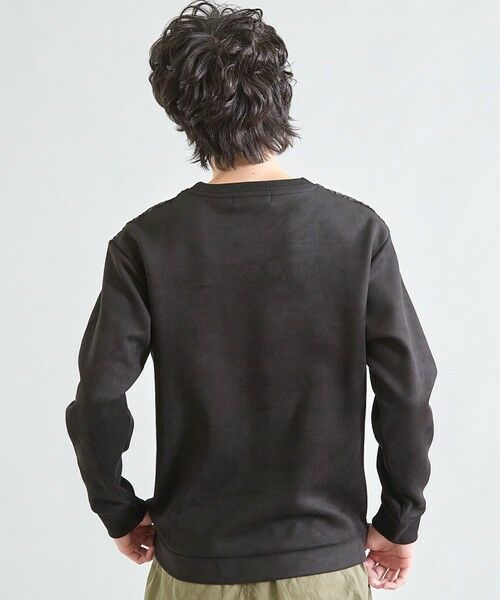 MEN'S BIGI / メンズビギ スウェット | フェイクスエードポンチ×前身頃ポリニット | 詳細12