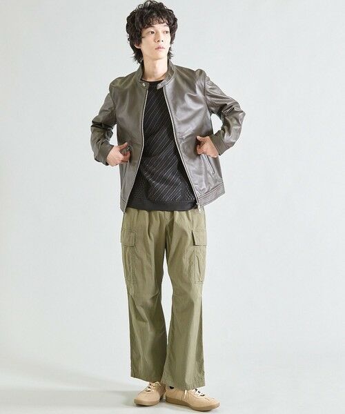 MEN'S BIGI / メンズビギ スウェット | フェイクスエードポンチ×前身頃ポリニット | 詳細15