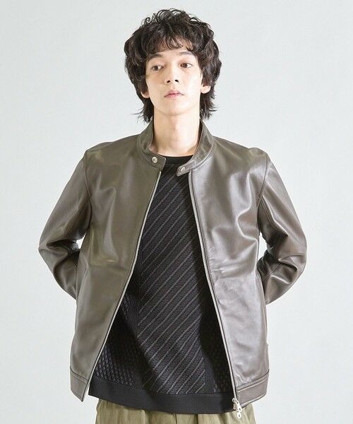 MEN'S BIGI / メンズビギ スウェット | フェイクスエードポンチ×前身頃ポリニット | 詳細16