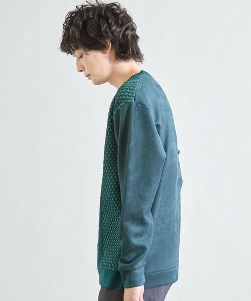 MEN'S BIGI / メンズビギ スウェット | フェイクスエードポンチ×前身頃ポリニット | 詳細19