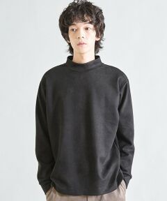 MEN'S BIGI / メンズビギ スウェット | ライトフェイクスエードポンチモックネック