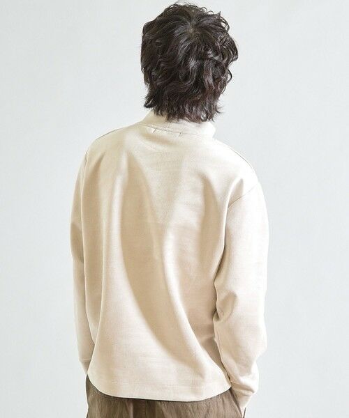 MEN'S BIGI / メンズビギ スウェット | ライトフェイクスエードポンチモックネック | 詳細4