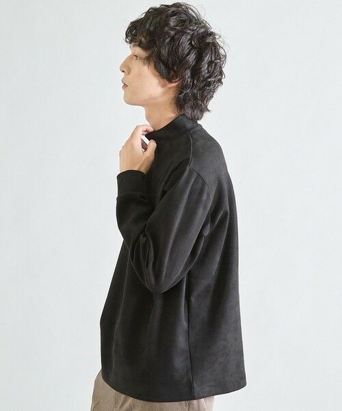 MEN'S BIGI / メンズビギ スウェット | ライトフェイクスエードポンチモックネック | 詳細10