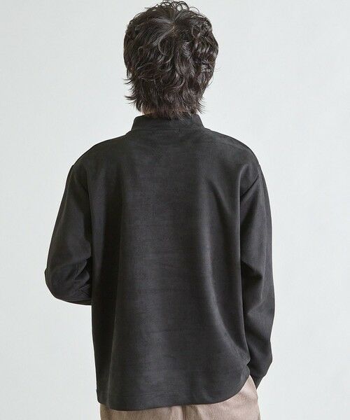 MEN'S BIGI / メンズビギ スウェット | ライトフェイクスエードポンチモックネック | 詳細11