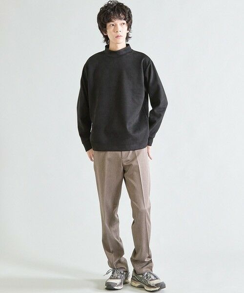MEN'S BIGI / メンズビギ スウェット | ライトフェイクスエードポンチモックネック | 詳細12