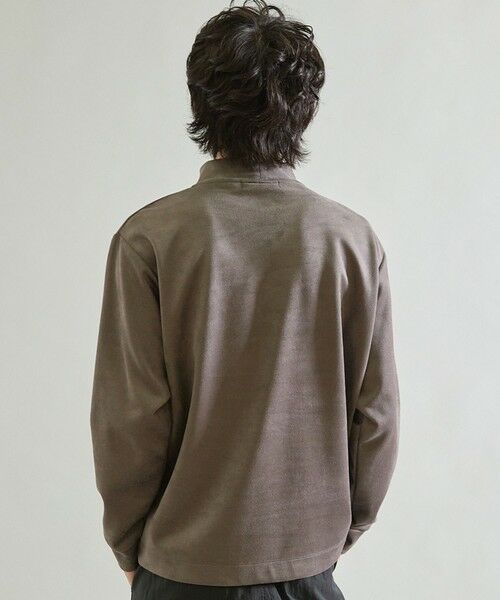 MEN'S BIGI / メンズビギ スウェット | ライトフェイクスエードポンチモックネック | 詳細15