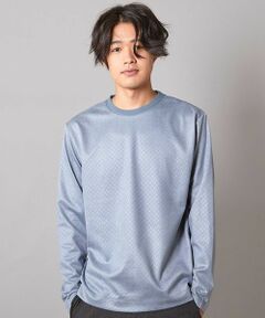 MEN'S BIGI / メンズビギ Tシャツ | エンボスリンクスフェイクスウェードロンT