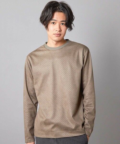 MEN'S BIGI / メンズビギ Tシャツ | エンボスリンクスフェイクスウェードロンT | 詳細6