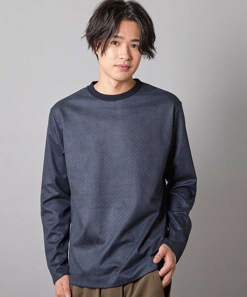 MEN'S BIGI / メンズビギ Tシャツ | エンボスリンクスフェイクスウェードロンT | 詳細11