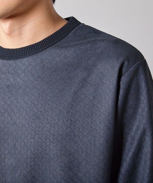MEN'S BIGI / メンズビギ Tシャツ | エンボスリンクスフェイクスウェードロンT | 詳細14