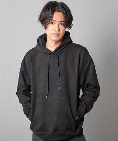 MEN'S BIGI / メンズビギ スウェット | リラックスフィットフェイクスウェード パーカー