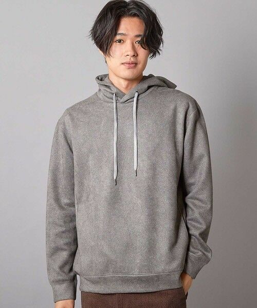 MEN'S BIGI / メンズビギ スウェット | リラックスフィットフェイクスウェード パーカー | 詳細7
