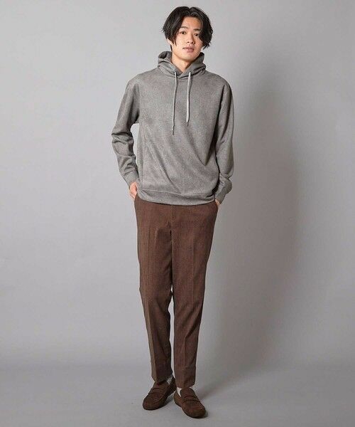 MEN'S BIGI / メンズビギ スウェット | リラックスフィットフェイクスウェード パーカー | 詳細11