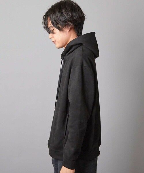 MEN'S BIGI / メンズビギ スウェット | リラックスフィットフェイクスウェード パーカー | 詳細13