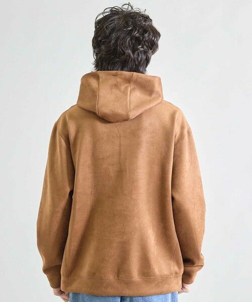 MEN'S BIGI / メンズビギ スウェット | リラックスフィットフェイクスウェード パーカー | 詳細19