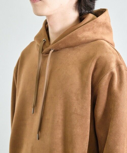 MEN'S BIGI / メンズビギ スウェット | リラックスフィットフェイクスウェード パーカー | 詳細20