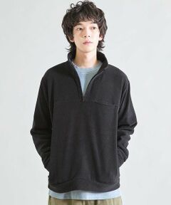 MEN'S BIGI / メンズビギ スウェット | ハニカムモールハーフジップスタンド
