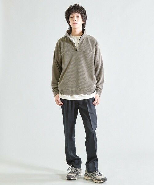 MEN'S BIGI / メンズビギ スウェット | ハニカムモールハーフジップスタンド | 詳細6
