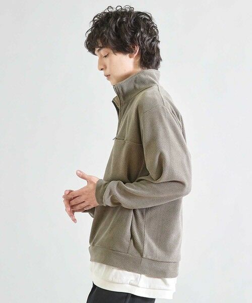 MEN'S BIGI / メンズビギ スウェット | ハニカムモールハーフジップスタンド | 詳細2
