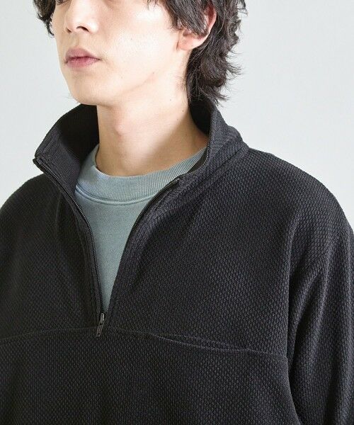 MEN'S BIGI / メンズビギ スウェット | ハニカムモールハーフジップスタンド | 詳細10