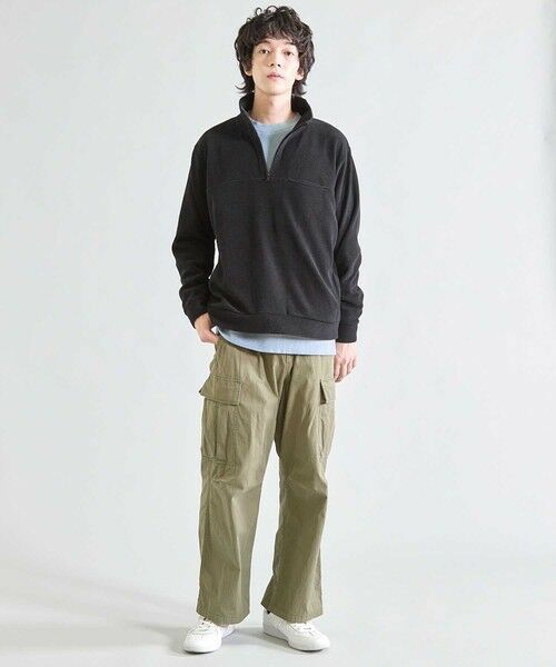 MEN'S BIGI / メンズビギ スウェット | ハニカムモールハーフジップスタンド | 詳細12