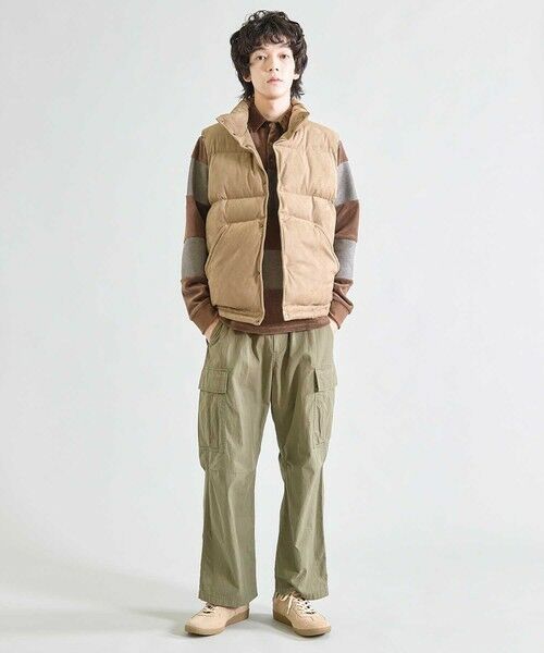 MEN'S BIGI / メンズビギ スウェット | カットベロア×フェイクスエードボーダー ラグビーシャツ | 詳細6