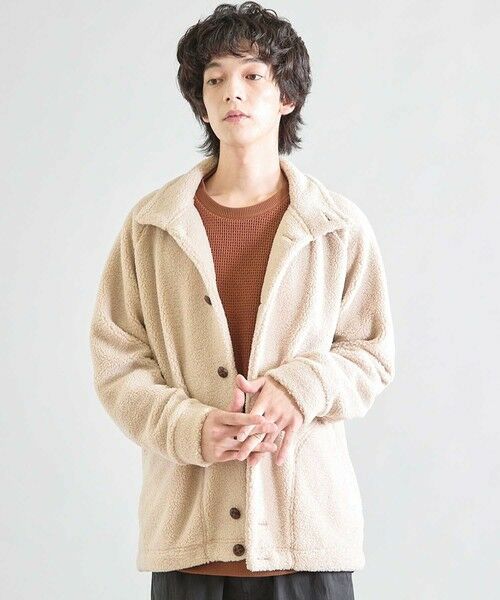 MEN'S BIGI / メンズビギ その他アウター | スタンドカラー ボアフリースジャケット | 詳細1