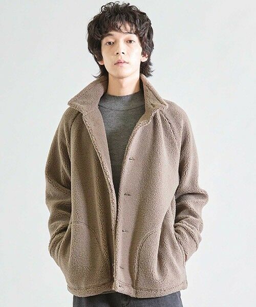 MEN'S BIGI / メンズビギ その他アウター | スタンドカラー ボアフリースジャケット | 詳細7