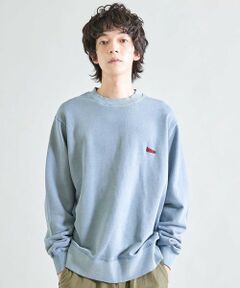 MEN'S BIGI / メンズビギ スウェット | 【Good wear×BARRY McGEE×UNION STATION】ピグメント加工 別注クルーネックスウェット