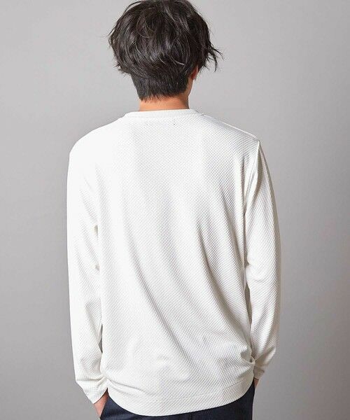 MEN'S BIGI / メンズビギ Tシャツ | 【速乾・抗菌」】スクエアジャガードクルーネックロンＴ | 詳細3