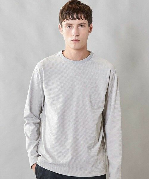 MEN'S BIGI / メンズビギ Tシャツ | 【速乾・抗菌」】スクエアジャガードクルーネックロンＴ | 詳細6