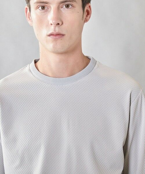 MEN'S BIGI / メンズビギ Tシャツ | 【速乾・抗菌」】スクエアジャガードクルーネックロンＴ | 詳細9