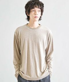 MEN'S BIGI / メンズビギ スウェット | ミルジャガードジオメトリック柄クルーネック