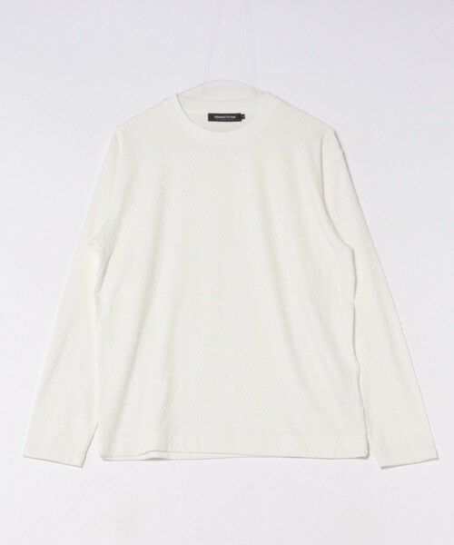 MEN'S BIGI / メンズビギ スウェット | ミルジャガードジオメトリック柄クルーネック(ホワイト)