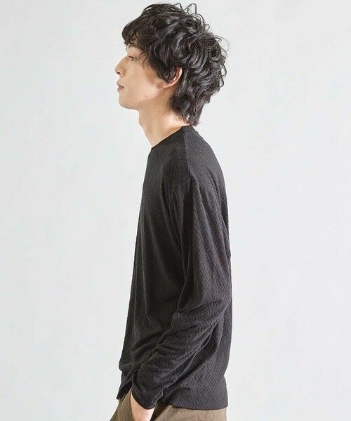 MEN'S BIGI / メンズビギ スウェット | ミルジャガードジオメトリック柄クルーネック | 詳細2