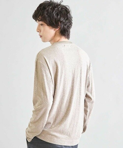 MEN'S BIGI / メンズビギ スウェット | ミルジャガードジオメトリック柄クルーネック | 詳細7