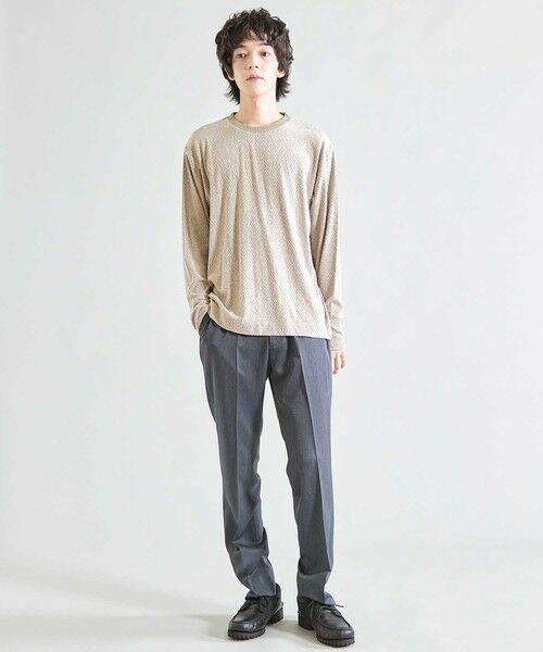 MEN'S BIGI / メンズビギ スウェット | ミルジャガードジオメトリック柄クルーネック | 詳細9