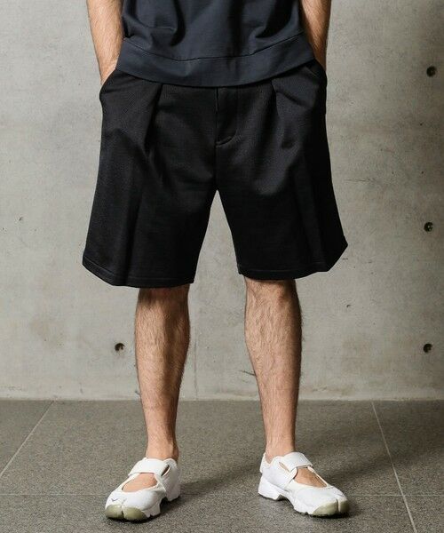 MEN'S BIGI / メンズビギ その他パンツ | グロッシースウェットハーフパンツ（ブラック）