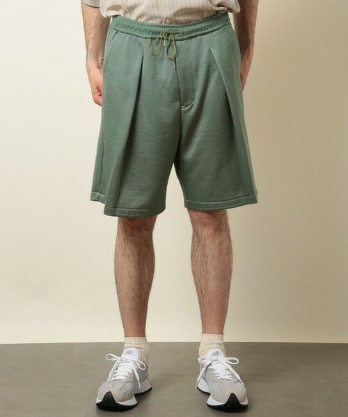 MEN'S BIGI / メンズビギ その他パンツ | グロッシースウェットハーフパンツ（カーキ）