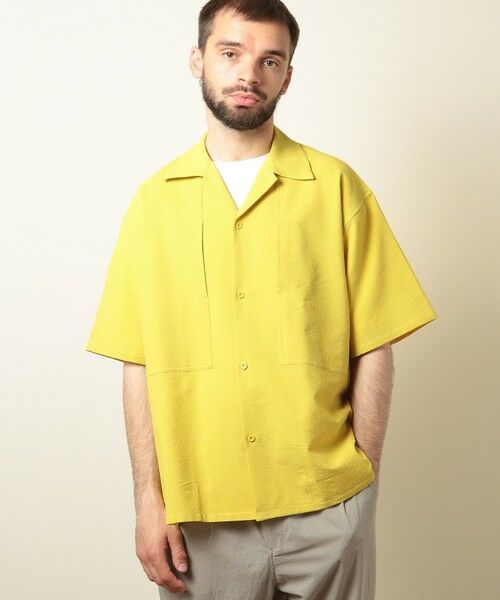MEN'S BIGI / メンズビギ シャツ・ブラウス | シアサッカーBIGヨークポケットャツ（イエロー）