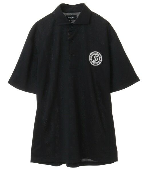 MEN'S BIGI / メンズビギ ポロシャツ | ＜1PIU1UGUALE3 RELAX＞別注　リバーメッシュポロシャツ（ブラック）