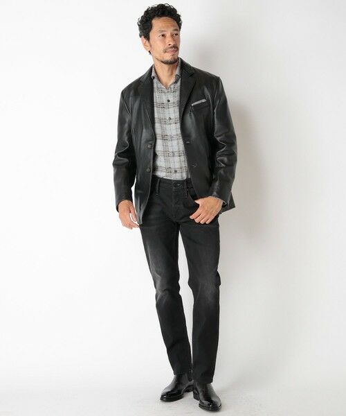 MEN'S BIGI / メンズビギ シャツ・ブラウス | カスレチェックジャガードカッタウェイスキッパーシャツ | 詳細3