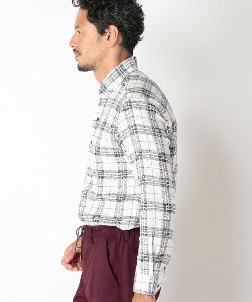 MEN'S BIGI / メンズビギ シャツ・ブラウス | カスレチェックジャガードカッタウェイスキッパーシャツ | 詳細7