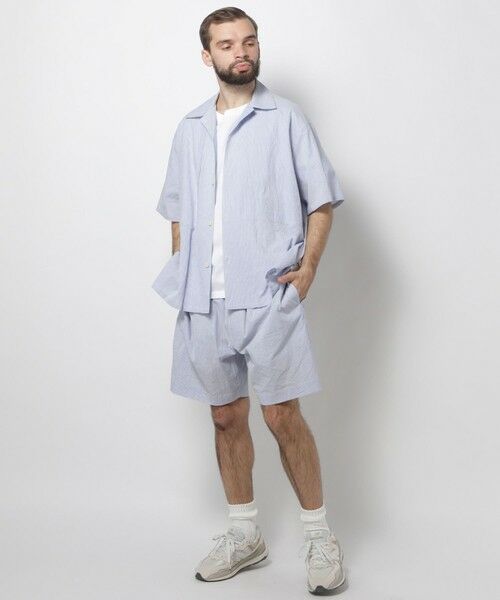 MEN'S BIGI / メンズビギ ショート・ハーフ・半端丈パンツ | ライトコードレーン天日干しワッシャーショーツ | 詳細7