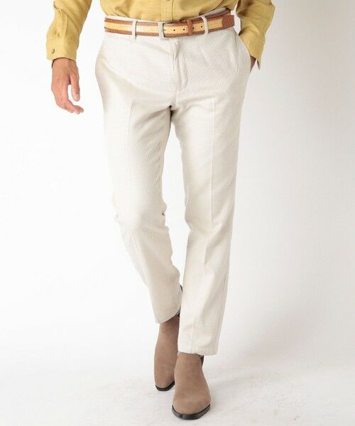 MEN'S BIGI / メンズビギ スラックス・ドレスパンツ | コットン3本合糸ツイル裏起毛スラックス | 詳細1