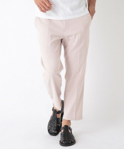 MEN'S BIGI / メンズビギ スラックス・ドレスパンツ | 【BODYSHELL】コットン×リネン アンクル丈パンツ | 詳細1