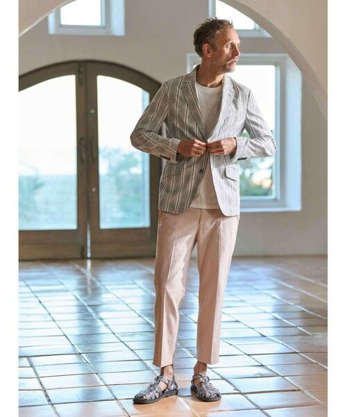 MEN'S BIGI / メンズビギ スラックス・ドレスパンツ | 【BODYSHELL】コットン×リネン アンクル丈パンツ | 詳細7