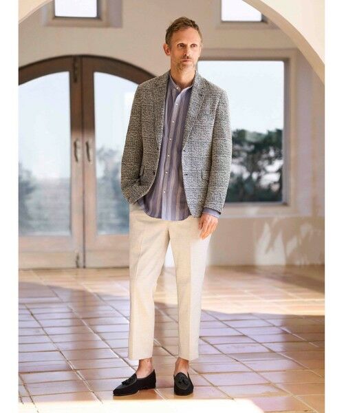 MEN'S BIGI / メンズビギ スラックス・ドレスパンツ | 【BODYSHELL】コットン×リネン アンクル丈パンツ | 詳細15