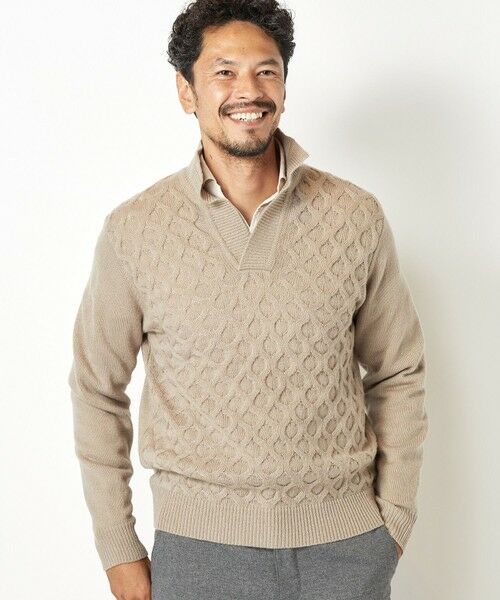 MEN'S BIGI / メンズビギ ニット・セーター | 7Gハニカムスキッパーニット | 詳細1