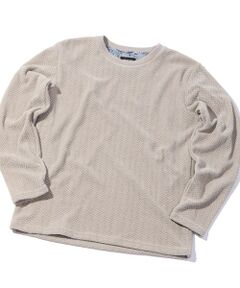 MEN'S BIGI / メンズビギ Tシャツ | モールジャガードクルーネックカットソー